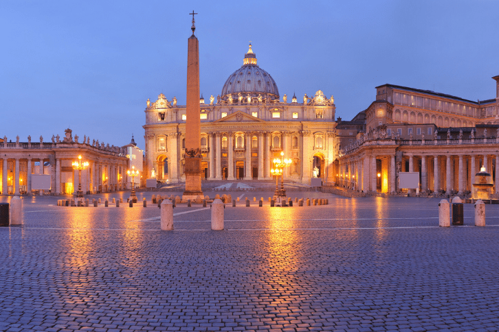 St Peter's Basilica in the evening