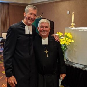 Br. Larry Schatz, FSC, and Br. Patrick McNamara, FMS